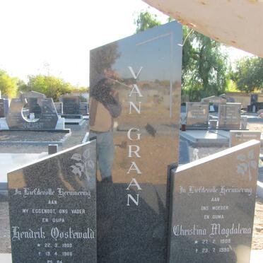 GRAAN Hendrik Oostewald, van 1909-1986 &amp; Christina Magdalena 1909-1990