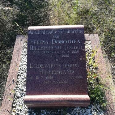 HILLEBRAND Helena Dorothea voorheen EHLERS nee SERFONTEIN 1905-1986 :: HILLEBRAND Lodewikus 198?-19?5