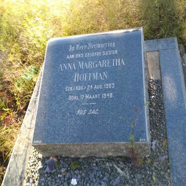 HOFFMAN Anna Margaretha nee KOK 1903-1948