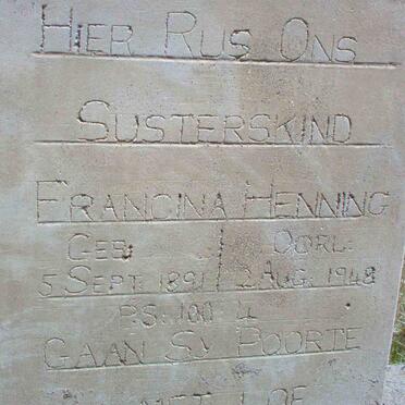 HENNING Francina 1891-1948