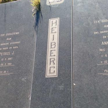 HEIBERG Petrus J. 1887-1961 &amp; Anna F. JACOBS 1897-1986