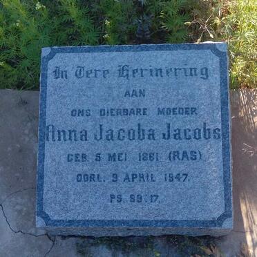 JACOBS Anna Jacoba nee RAS 1861-1947