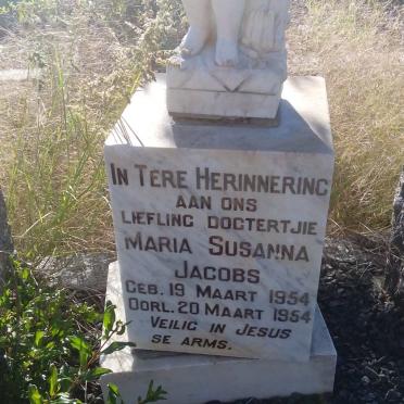 JACOBS Andries Christoffel 1890-1946 &amp; Alida Magdalena COETZEE 1895-1954 :: JACOBS Maria Susanna 1954-1954