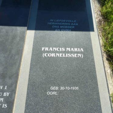 KNOETZE Joachim Jacobus van Niekerk 1933-2012 &amp; Francis Maria CORNELISSEN 1936-
