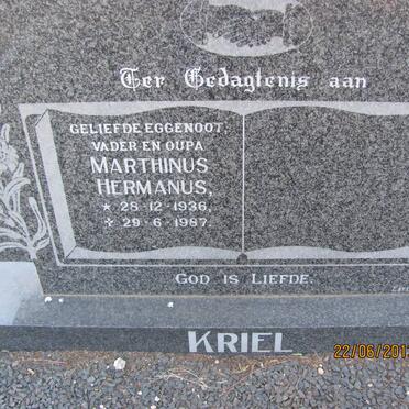 KRIEL Marthinus Hermanus 1935-1987