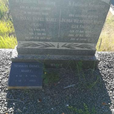 MAREE Servaas Daniel 1881-1951 &amp; Jacoba Wilhelmina FOURIE 1884-1963 :: MAREE Servaas Daniel 1915-1983