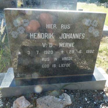 MERWE Hendrik Johannes, v.d. 1920-1982