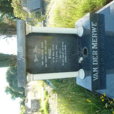 MERWE Kosie, van der 1948-1991
