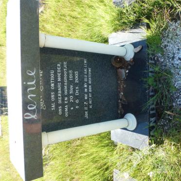 MERWE Lenie, van der 1918-2005