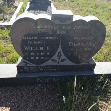 NIEMANN Willem G. 1948-1976 &amp; Elizabeth J. 1955-