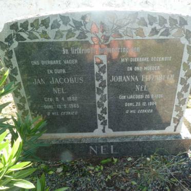 NEL Jan Jacobus 1892-1965 &amp; Johanna Elizabeth JACOBS 1895-1954