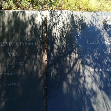 RALL Frederik Rynhardt 1879-1946 &amp; Elsje Magdalena VOLSCHENK 1886-1976