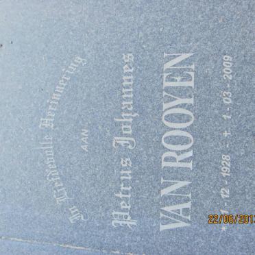 ROOYEN Petrus Johannes, van 1928-2009