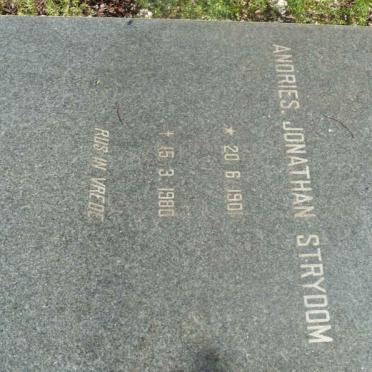 STRYDOM Andries Jonathan 1901-1980