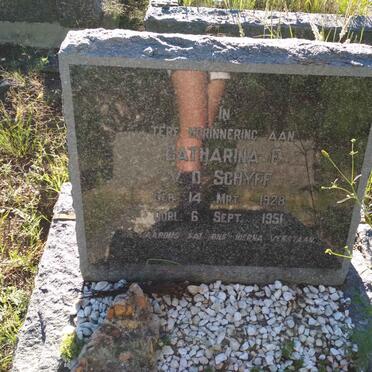 SCHYFF Catharina F., v.d. 1928-1951