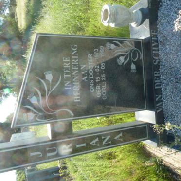 SCHYFF Juriana, van der 1973-1999