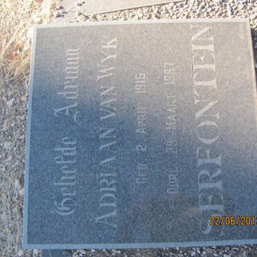 SERFONTEIN Adriaan Van Wyk 1915-1987