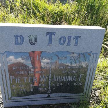 TOIT Pieter W., du 1911-1989 &amp; Johanna F. 1920-