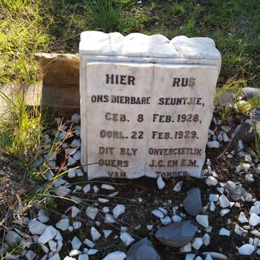 TONDER Seuntjie, van 1928-1929