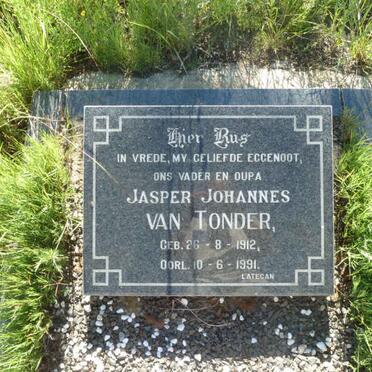 TONDER Jasper Johannes, van 1912-1991