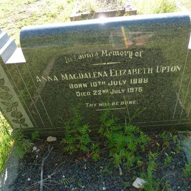 UPTON Anna Magdalena Elizabeth 1888-1975