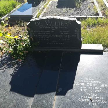 VILLIERS Johannes Nicolaas, de 1910-1977 &amp; Hester Magdalena 1911-2005 :: DE VILLIERS Jannie 1943-2003