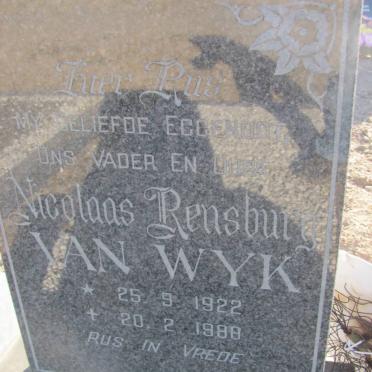 WYK Nicolaas Rensburg, van 1922-1988