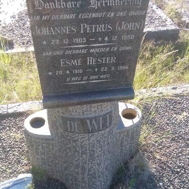 WET Johannes Petrus, de 1903-1950 &amp; Esme Hester 1910-1986