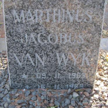 WYK Marthinus Jacobus, van 1963-1969