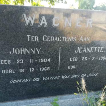 WAGNER Johnny 1904-1968 &amp; Jeanette 1908-