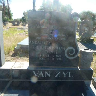 ZYL Marthinus David, van 1922-1993 &amp; Andrietta Christoffelina 1925-1978