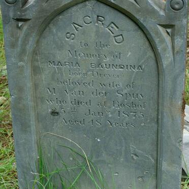 SPUY Maria Baundina, van der nee DREYER -1875