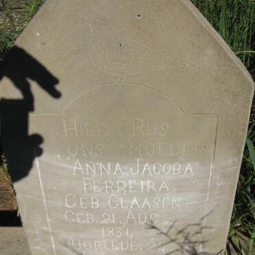 FERREIRA Anna Jacoba nee CLAASEN 1834-1920