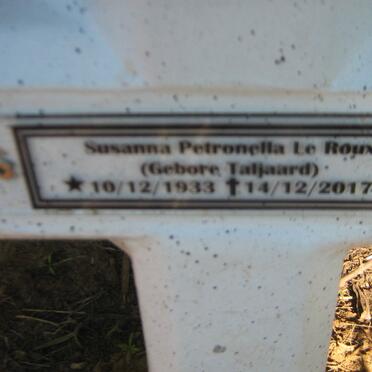 ROUX Susanna Petronella, le nee TALJAARD 1933-2017