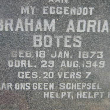 BOTES Abraham Adriaan 1873-1949