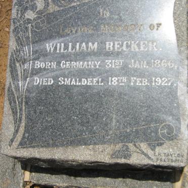 BECKER William 1866-1927