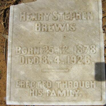 BREWIS Henry Stephen 1878-1926