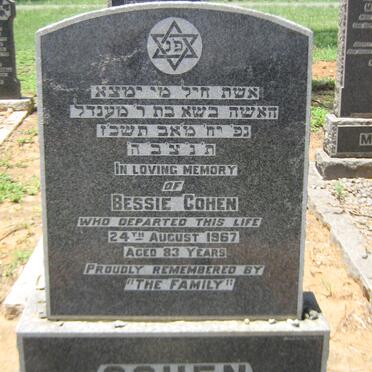 COHEN Bessie -1967