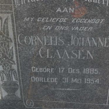 CLAASEN Cornelis Johannes 1885-1954 &amp; Johanna Catharina MARAIS 1889-1973