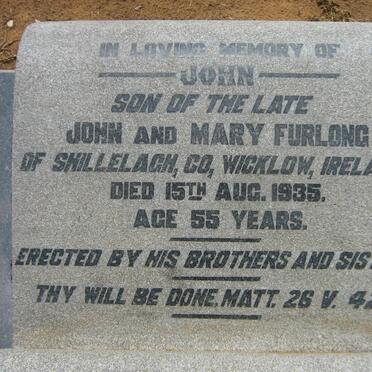 FURLONG John -1935