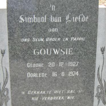 GROENEWALD Gouwsie 1927-1974