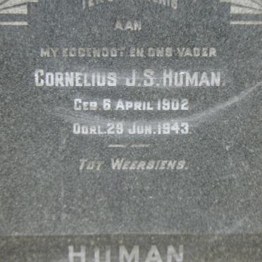 HUMAN Cornelius J.S. 1902-1943