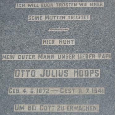 HOOPS Otto Julius 1872-1941