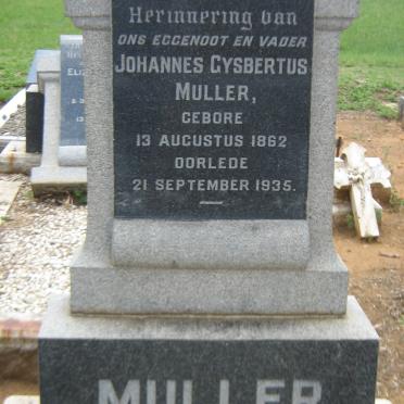 MULLER Johannes Gysbertus 1862-1935
