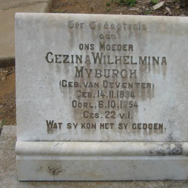 MYBURGH Gezina Wilhelmina nee VAN DEVENTER 1894-1954