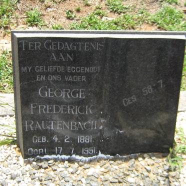 RAUTENBACH George Frederick 1881-1951