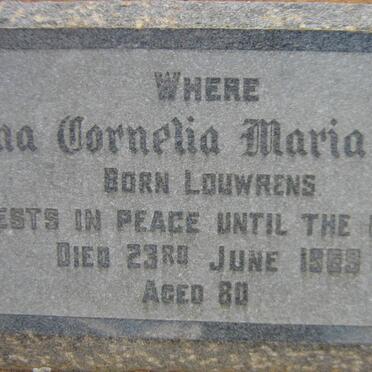 RAS Anna Cornelia Maria nee LOUWRENS -1969