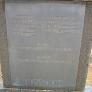 ROSSOUW Pieter Johannes Hendrik 1876-1959 &amp; Hester Petronella OOSTHUIZEN 1877-1947