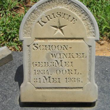 SCHOONWINKEL Kristie 1934-1936