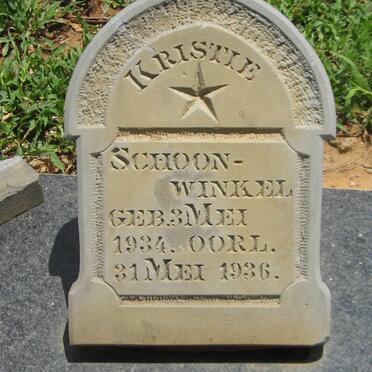 SCHOONWINKEL Kristie 1934-1936